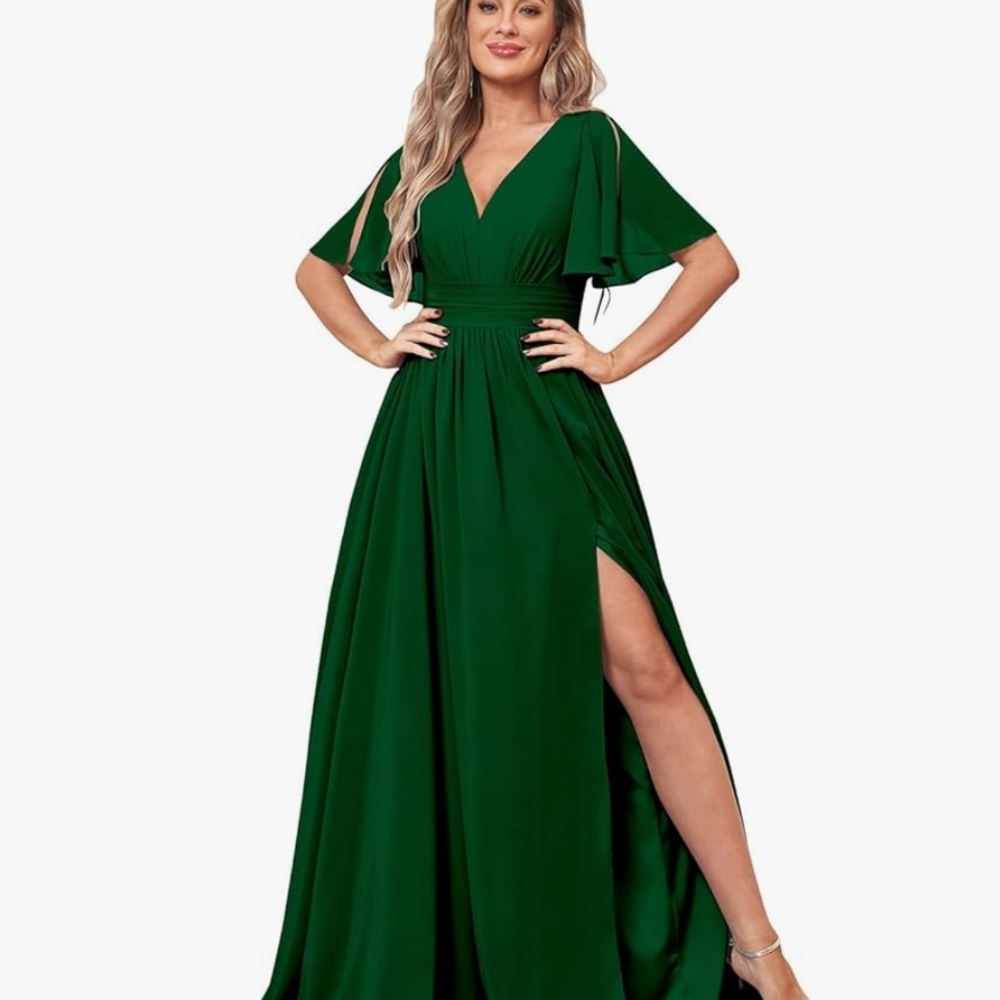 Elegant Green Evening Gown